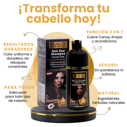 BlackHair® Shampoo Cubre Canas