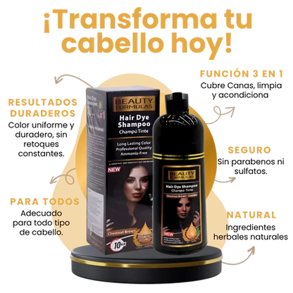 BlackHair® Shampoo Cubre Canas